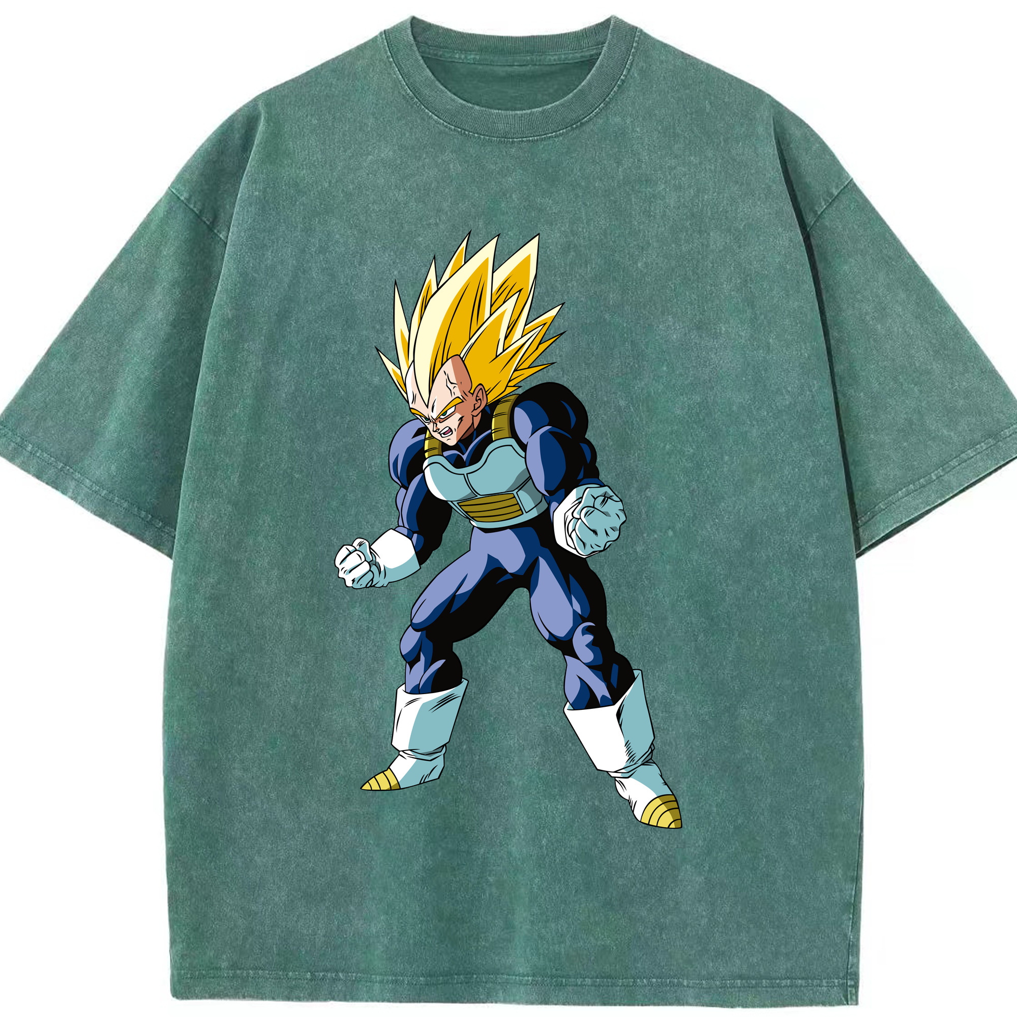 （画像用） ドラゴンボール ベジータ四世（Bejīta Yonsei）DRAGON BALL Vegeta IV 綿100% ヴィンテージ風 半袖Tシャツ（フロントプリント）